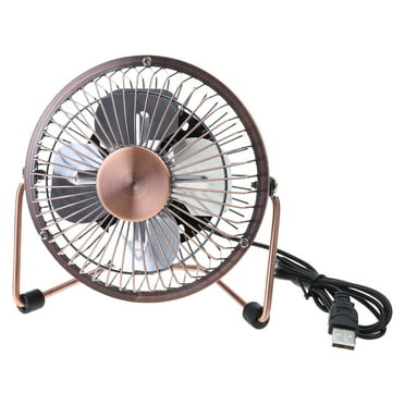 WINDLAND 4/6inch Small USB Desk Fan Quiet Fan Metal Strong Airflows 360 Degree Adjustable