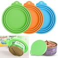 thumbnail image 1 of 3Pcs Pet Food Can Cover, FDA Safe & BPA Free Silicone Cat Dog Food Can Lids to Keep Food Fresh, Fit All Standard Can Sizes Pet Food Lid Cover - Universal Silicone Can Tops, 1 of 9