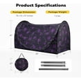 thumbnail image 4 of SPECSTAR Pop-Up Bed Tent Twin Size, Privacy Bed Canopy with 4 Doors and Mosquito Mesh, Dark Stary Sky, 4 of 7