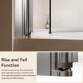 thumbnail image 4 of 34-35.5" W x 58" H Frameless Folding Pivot Bathtub Door, 1/4" Tempered Glass, 4 of 7