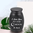 thumbnail image 2 of Black Alloy Pet Urns Pets Dog Cat Birds Mouse Cremation Ashes Urn Keepsake Casket Columbarium Pets Memorials Mini Size H03, 2 of 5