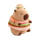 thumbnail image 3 of Figura de capibara transformable de peluche para decoración de habitación, sofá, almohada, capibara suave de peluche hamburguesa, 3 of 7