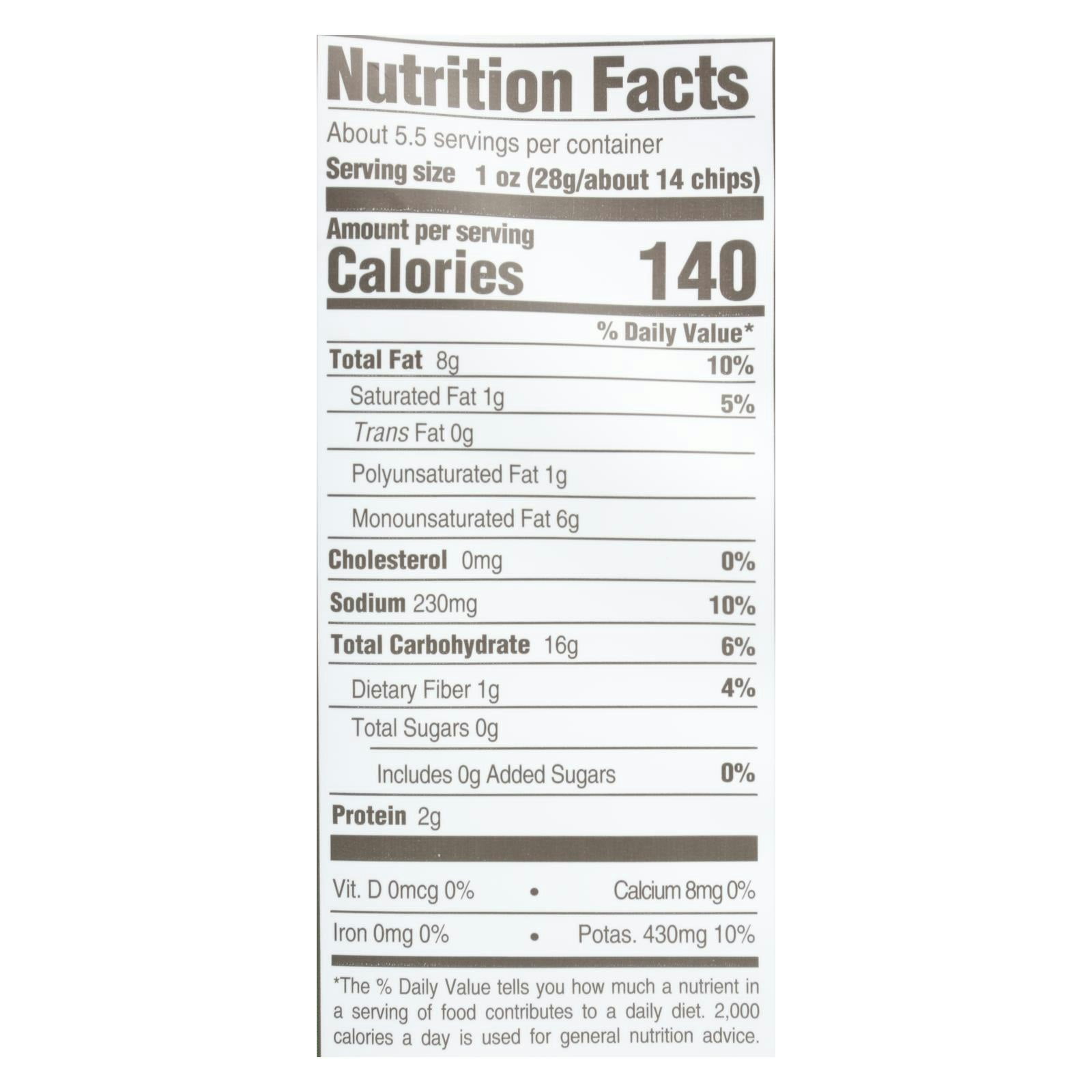 Boulder Canyon Avocado Oil Chips Vinegar & Sea Salt 5.25 oz (Pack Of 12)