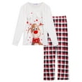 thumbnail image 2 of INSPIRE CHIC Women's 2 Piece Christmas Pajamas Matching Holiday Home Family Sleepwear Set L Women White, 2 of 5