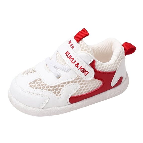 Toddler Girl Shoes Summer Toddler Shoes Boys And Girls Sneakers Flat Bottom Lightweight Mesh Breathable And Comfortable Boys'Sneakers Red 15 Months-18 Months