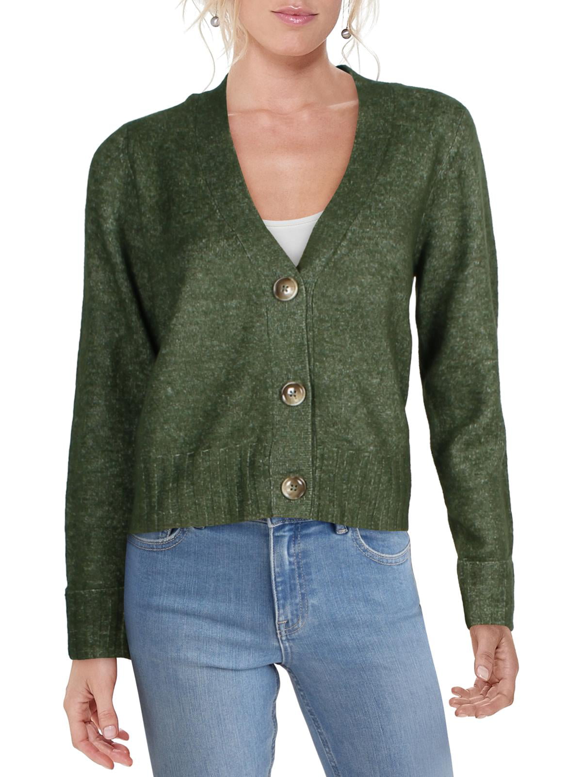 Indbildsk slange Predictor Vero Moda Womens Wool Blend Button-Down Cardigan Sweater Green M -  Walmart.com