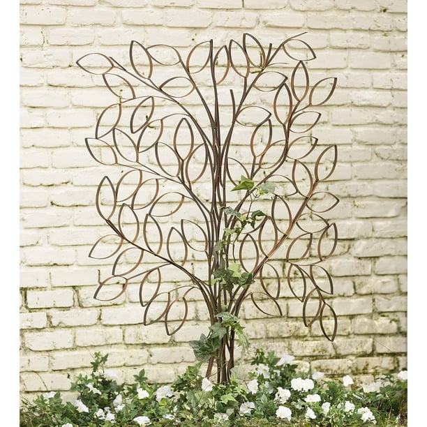 Handmade Tree Of Life Metal Trellis, Metal Arched Garden Trellis With Tree Of Life Design