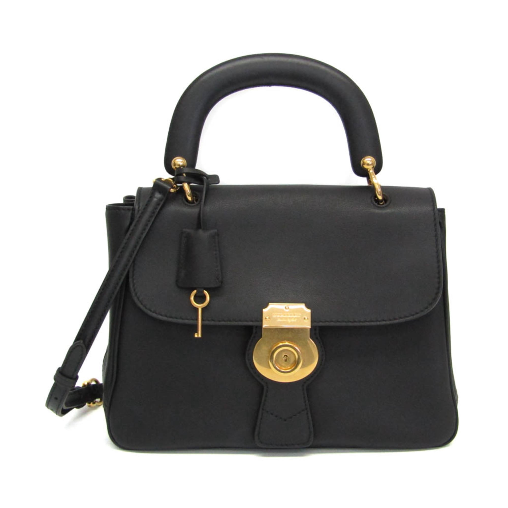【美品✨】BURBERRY BLACK LABEL ボストンバッグ　デカロゴ　黒 Burberry Burberry Peyton Monogram Black Leather Pouch Crossbody