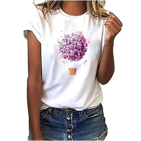 

Mrat Corset Tops Short Sleeve Round-Neck Blouses & Shirts Ladies Bicycle Love T-shirt Summer Casual Tops Korean Harajuku Style Graphic Tops Striped Shirt Female