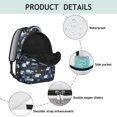 thumbnail image 4 of Police and Star Black Pattern Backpack for School, Cute School Bag with Adjustable Shoulder Straps and Padded Back, 15.3"x11"x7.1", 4 of 5