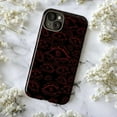 thumbnail image 5 of All Seeing Eye Phone Case, Gothic Occult Red Eye Pattern, Spooky Creepy Aesthetic Protective Phone Cover for iPhone 16 15 14 13 12 11 Pro Max Mini Plus, 5 of 6