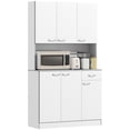 thumbnail image 1 of HOMCOM Buffet Moderne avec Huche, Armoire de Cuisine avec Placard de Rangement, 1 of 9