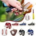 thumbnail image 2 of Hanging Ornament Decor 10 Piece Baseball Themed Charm Set Keychain Pendants for Sports Fans Perfect for Backpacks and Keys Decorative Pendant Hanging Decor Ornament Accessory Home Decoration, 2 of 9