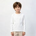 thumbnail image 2 of Boys Long Sleeve T Shirt Kids Crew Neck Basic Tee Regular Fit School Fall Winter Layering Casual Top, 2 of 5