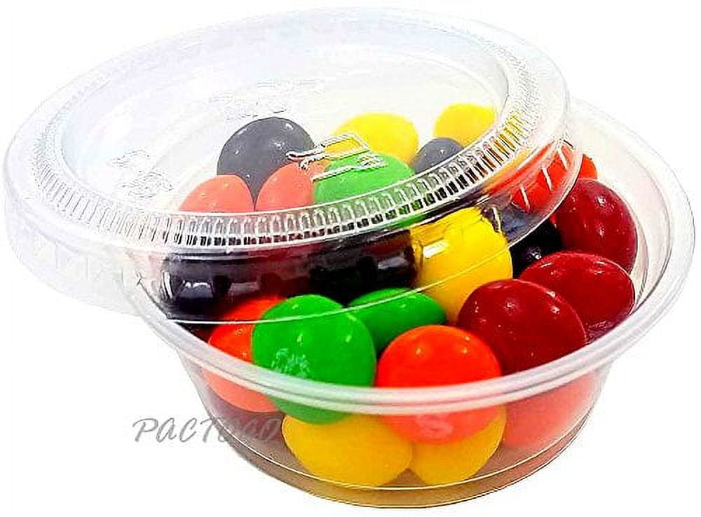 1/1.5/2/3oz Small Plastic Box Disposable Plastic Cups With Lids