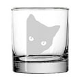 thumbnail image 4 of Cute Cats Being Cats Rocks Glasses: 4 Engraved 10oz. Rocks Drinking Glasses: cat lover, cat decor, cat mom, 4 of 5