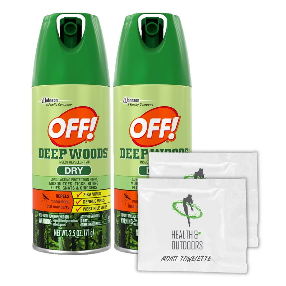 Off! Deep Woods Dry Insect Repellent, 2.5 Ounce Aerosol (2 Count ...