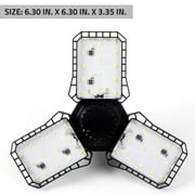 Homestead 3 Panel Adjustable Garage Light - 4 Pack - 2000LM LED – Ultra-Bright, Energy-Efficient Ceiling Lights for Garages, Workshops & Basements