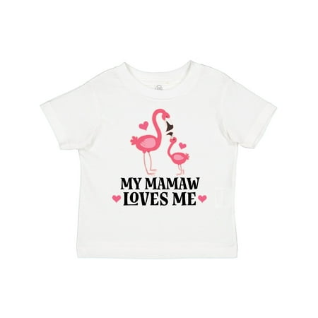 

Inktastic Mamaw Loves Me Flamingo Gift Toddler Toddler Girl T-Shirt