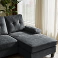 thumbnail image 2 of Soscana 105" Sectional Sofa U Shaped Couch with Double Chaise, Modern Chenille Sofa Oversized 4 Seater Couch for Living Room, Apartment, Office, Studio, 2 of 10