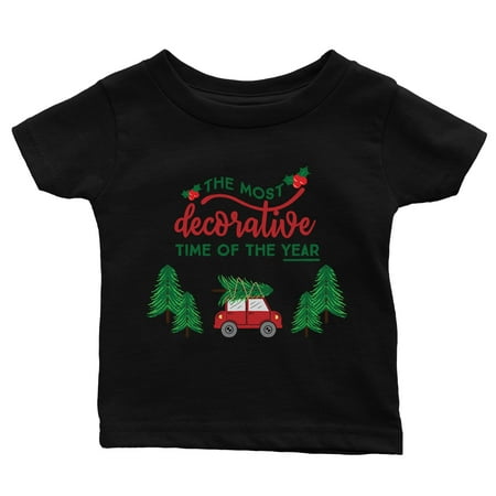 

Decorative Christmas Time Funny BLACK Baby Shirt X-mas Gift