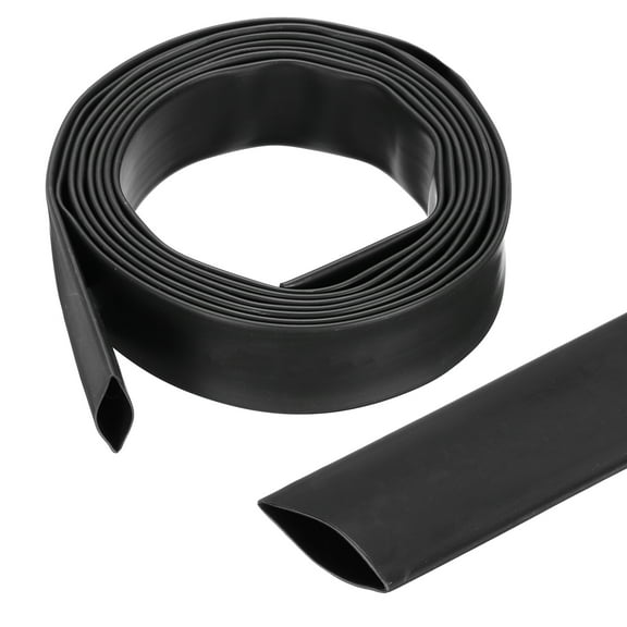 Uxcell 3/4 Inch Heat Shrink Tubing Waterproof, 3:1 Dual Wall Marine Adhesive Lined Industrial Heat Shrink Tube Wiring Wrap 10ft, Black