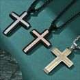 thumbnail image 6 of Metaljc Stainless Steel Cross Necklace for Men , Religion Fashion Jewelry Gifts, 24 In, 6 of 6