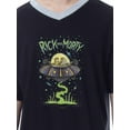 thumbnail image 2 of Rick and Morty Mens' TV Show Series Drunk Spaceship Sleep Pajama Shirt, 2 of 5