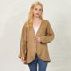 thumbnail image 2 of Retro 100% Linen Women Jacket Cardigan Solid Loose Long Sleeve Asymmetrical Coats Streetwear Female Overcoat With Pockets zhangmengya LED, 2 of 2