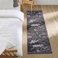 thumbnail image 3 of Yayeee Runner Rug for Bedroom 2'x6' Machine Washable Hallway Non Slip Mat, Light Purple Flowers, 3 of 8