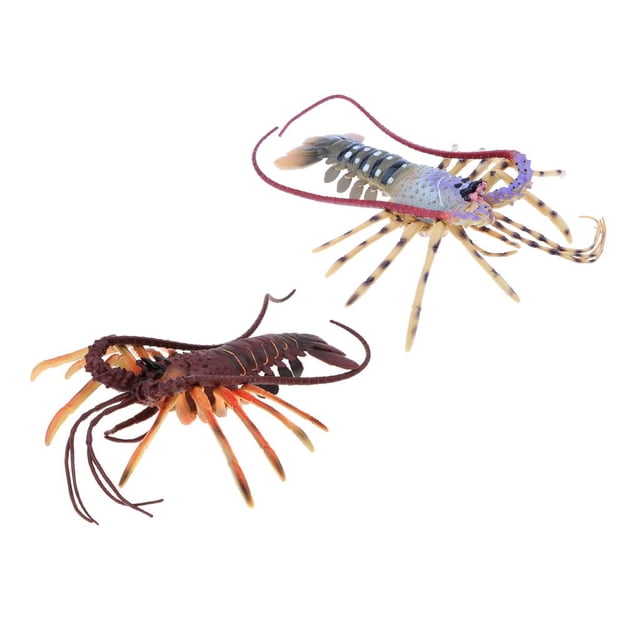 2 Piezas de Langosta Y Langosta de Modelo de de Acción de Animal Marino, (15 Pulgadas) Juguete Educativo para Niños, Decoración Baoblaze Figuras de animales de juguete