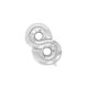 thumbnail image 3 of Monstrate 16 pulgadas Tamaño grande Oro Plata Rosa Oro Número Globo Cumpleaños Decoraciones para fiestas de bodas Globos de aluminio Niño Niño Juguete Kits de decoración para fiestas plata ocho Monstrate HA002665-18, 3 of 6