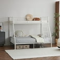thumbnail image 6 of Zimtown Twin Over Full Bunk Bed, Heavy-duty Metal Bunk Beds, Dorm Room Bed Frame, Space-saving Twin Bed Frame, No Spring Box Need, White, 6 of 13