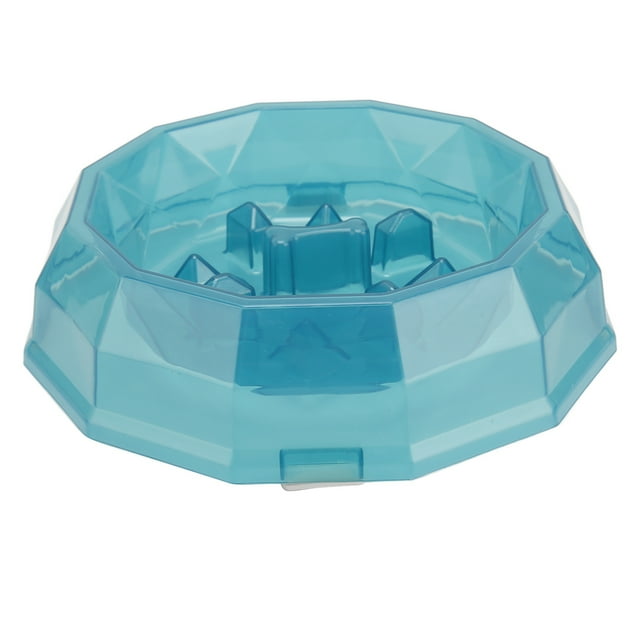Slow Feeder Dog Bowls Food Grade Prevent Chocking Digestive Aid Dog Slow Feeding Puzzle Bowl for Dogs Cats Blue