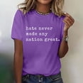 thumbnail image 2 of Delayuji Womens Fashion Workout T Shirts Athletic Plus Size Tops Summer Trendy Clothes 2025 Short Sleeve Spring Tee Purple L Cotton Short Sleeve Shirts for Women, 2 of 7