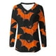 thumbnail image 5 of Ailaofu Ladies Long Sleeve Halloween and Christmas Decorative Basic V-Neck Casual Shirt Fashion Tops, 5 of 5