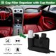 thumbnail image 2 of Organizador de Relleno de Espacio para Asiento de Automóvil Universal Unique Bargains con Soporte para Tazas Lado del Conductor de Cuero Sintético Negro, 2 of 6
