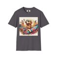 thumbnail image 2 of Golden Retriever Surfer Unisex Softstyle T-Shirt, 2 of 11