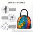 thumbnail image 4 of Balery Vibrant Parrot Splash Art Pattern Lunch Bag Women, Lunch Box, Lunch Bag, Small Leakproof Lunch Tote Large Capacity Reusable Insulated Cooler Lunch Container-One Size, 4 of 6