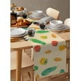 thumbnail image 6 of Watercolor Fruits Burlap-Cotton Table Runner 72 Inches Long,Summer Fruits Rustic Farmhouse Table Runners,Outdoor Dining Tablecloths Decor for Baby Shower/Party/Wedding 14x72, 6 of 9