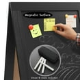 thumbnail image 6 of Casafield 40" x 20" A Frame Chalkboard Sign, Black Double-Sided Magnetic Wooden Menu Board for Cafés, Sandwich Shops, Sidewalks, and Weddings, 6 of 8