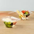 thumbnail image 3 of Tamper Tek 8 oz Square to Round Clear Plastic Deli / Snack Container - with Lid, Tamper-Evident - 4 3/4" x 5" x 1 3/4" - 100 count box, 3 of 10