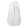 thumbnail image 6 of LEBONYARD Women's Floral Midi Skirts Summer,Fashion Women Casual Summer Solid Elastic Waist Ankle Skirt White L, 6 of 9