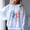 thumbnail image 6 of Christian Patriotic Bow Sweatshirt for Women - American Flag Stars & Stripes with Cross Graphic - Faith USA Flag Pullover - 4th of July Jesus Religious Top, 6 of 7