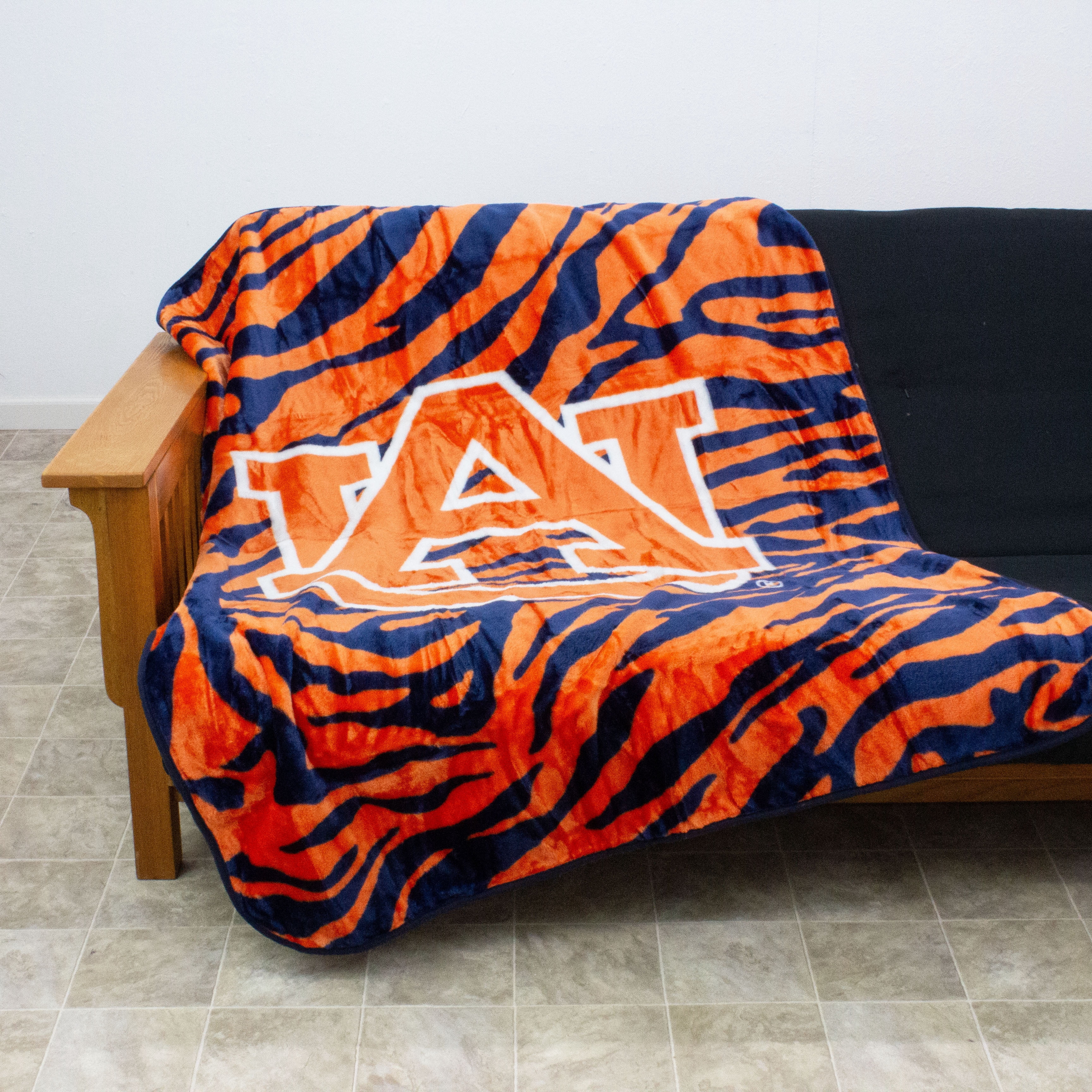College Covers Everything Comfy Auburn Tigers Soft Raschel Throw Blanket, 60" x 50"