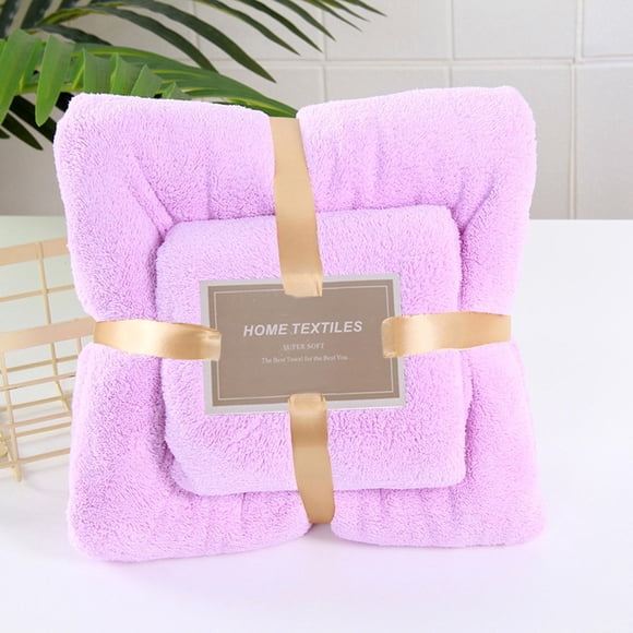 Xihbxyly Juego de Toallas de Baño de Algodón, Suaves y Cómodas, de Microfibra, con Alta Absorción de Agua, para Viajes y Uso Doméstico. Juego de 2 Piezas: 73 X 140 Cm, 35 X 75 Cm.