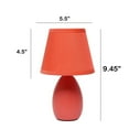 thumbnail image 4 of Nauru 9.45" Petite Ceramic Oblong Bedside Table Desk Lamp With Matching Tapered Drum Fabric Shade For Nightstand, End, 4 of 7