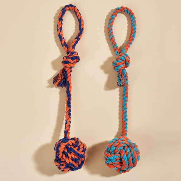 1pc Dog Chew Toy For Dog & Cat, Pet Knot Toy, Interactive Dog Toys, Random Color