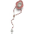 thumbnail image 2 of Catholic Silver Linked Rosary Set – 3mm Beads, 14.25" Length, Metal Keepsake Gift Box with Enamel Inlay – Perfect First Communion Gift - Lady of Guadalupe, 2 of 4