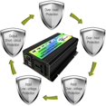 thumbnail image 2 of Peak Power 3000W Modified Sine Wave Inverter DC 12V to AC 220V High Frequency Converter, Black, 2 of 5